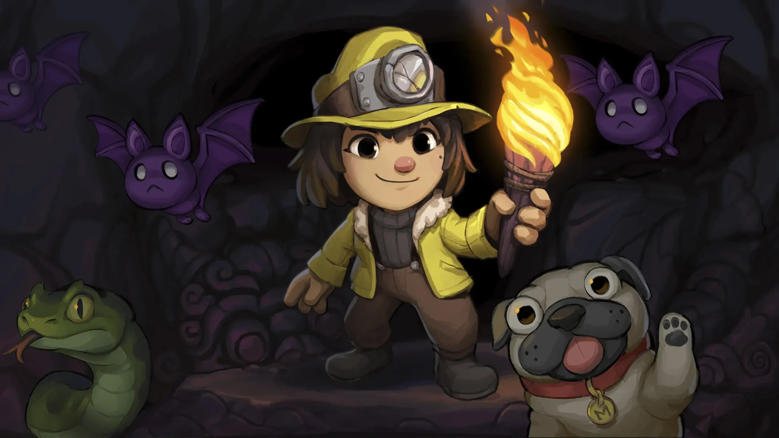 بهترین بازی های دو نفره کامپیوتر: ۵۰ عنوان برتر برای تجربهای فراموشنشدنی! 50 Spelunky 2 compressed scaled
