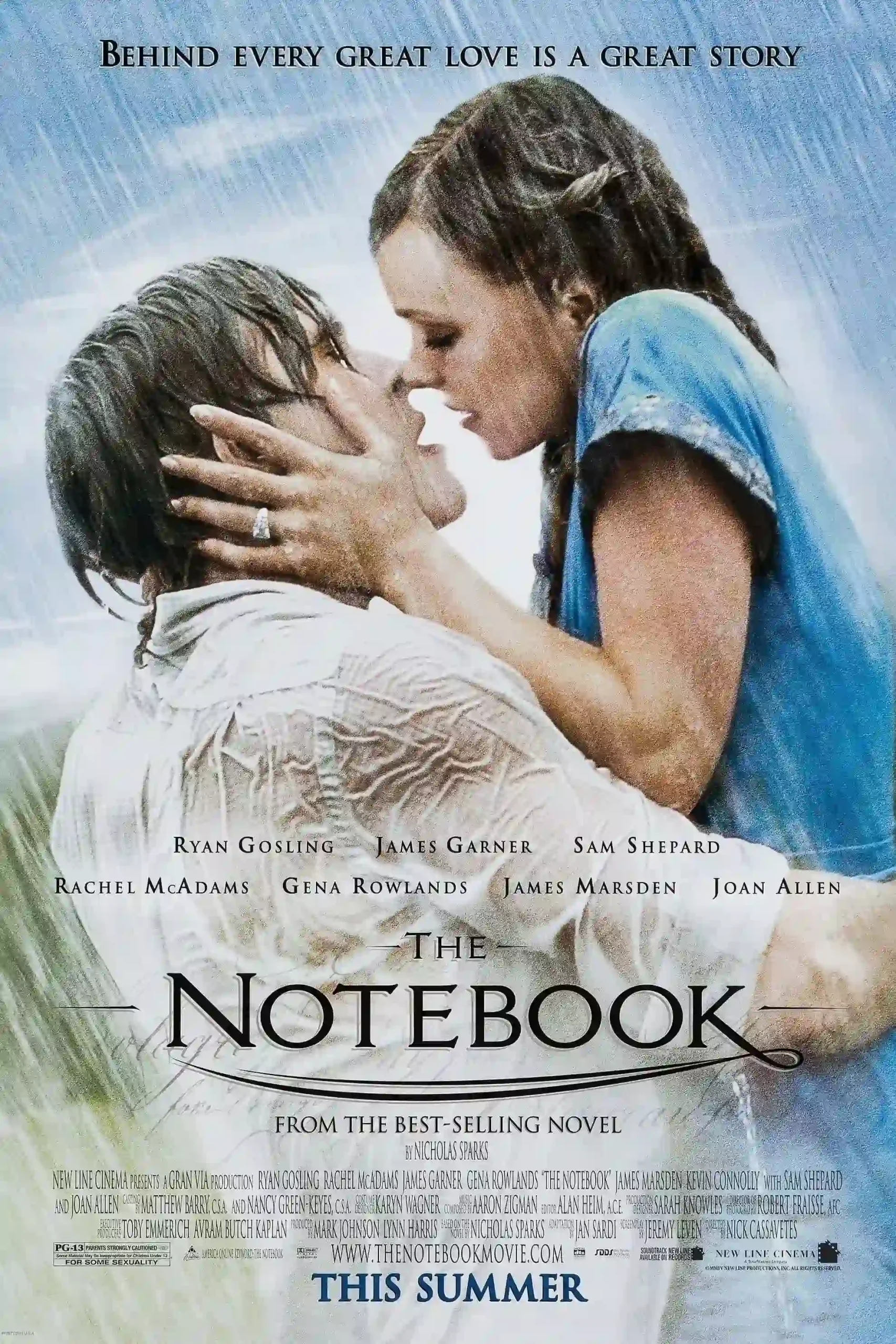 بهترین فیلم های عاشقانه ماندگار قرن 21 برای تماشای احساسیترین لحظات 11 پوستر The Notebook