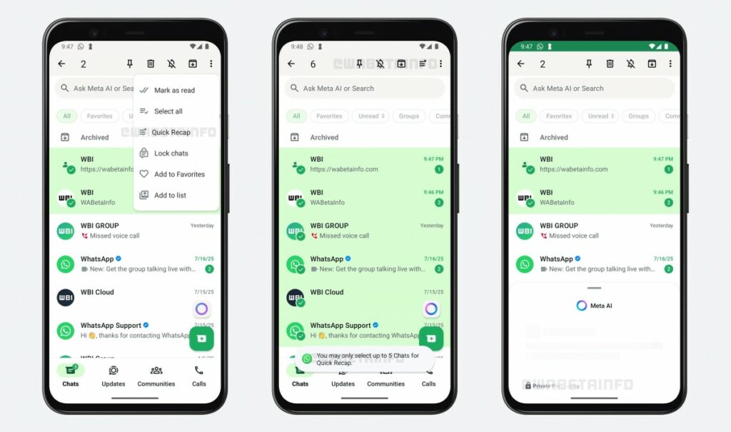 قابلیت خلاصهسازی واتساپ برای چند چت بهزودی فعال میشود 1 whatsapp quick recap android beta users